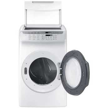 Samsung 7.5 Cu. Ft. White Electric Dryer with Steam Sanitize — thumbnail 3