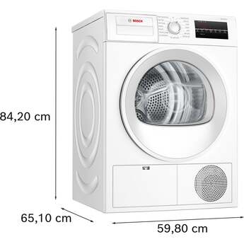 Bosch 24 Inch Electric Dryer with 4.0 cu. ft. Capacity, Condensation Drying, Sensor Controlled Condensation Drying System, 15 Drying Cycles, and ENERGY STAR Certified: White — thumbnail 36