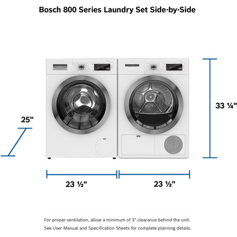 Bosch WTG865H4UC 800 Series 24 Inch Electric Dryer with 4 cu. ft. Capacity — thumbnail 11