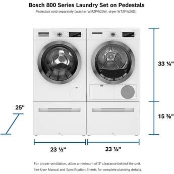 Bosch WTG865H4UC 800 Series 24 Inch Electric Dryer with 4 cu. ft. Capacity — thumbnail 18