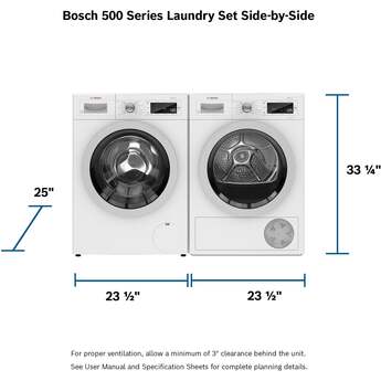 Bosch WTW87NH1UC 500 Series 24 Inch Electric Dryer with 4 cu. ft. Capacity — thumbnail 9