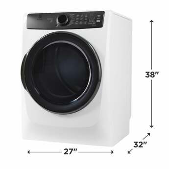 Electrolux 27 Inch Front Load Electric Dryer with 8.0 cu ft Capacity, Perfect Steam™, LuxCare® Dry, Instant Refresh, 200 CFM, Lint Filter, Anti Static, Delay Start, Control Lock and Energy Star Certified: White — thumbnail 19