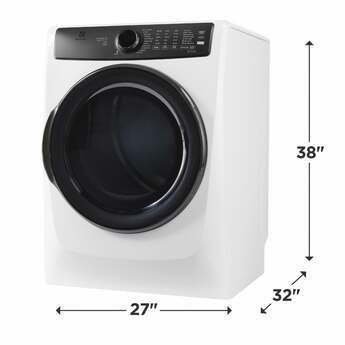 Electrolux 27 Inch Front Load Electric Dryer with 8.0 cu ft Capacity, Perfect Steam™, LuxCare® Dry, Instant Refresh, 200 CFM, Lint Filter, Anti Static, Delay Start, Control Lock and Energy Star Certified: White — thumbnail 7