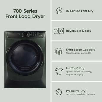 Electrolux ELFG7738AA 27 Inch Front Load Gas Dryer Alpine — thumbnail 7