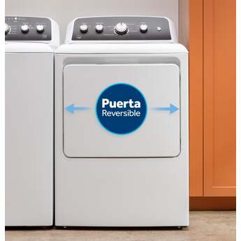 GE 27 Inch Top Load Electric Dryer with Spanish Control Panel: White With Matte Black — thumbnail 31