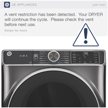 GE 7.8 cu.ft. White Electric Front Load Dryer - Energy Star — thumbnail 15
