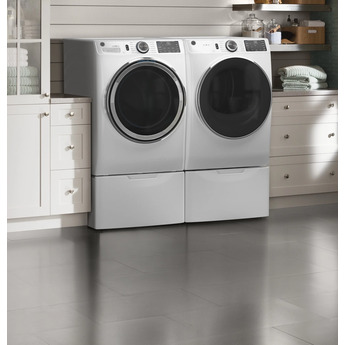 GE 7.8 cu.ft. White Gas Front Load Dryer with Steam - Energy Star — thumbnail 14