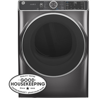 GE 7.8 cu.ft. Diamond Gray Gas Front Load Dryer with Steam - Energy Star