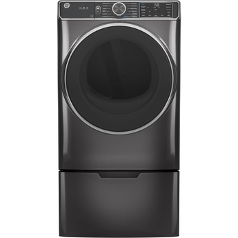 GE 7.8 cu.ft. Diamond Gray Gas Front Load Dryer with Steam - Energy Star — thumbnail 3