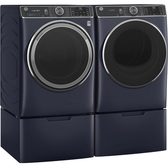 GE 7.8 cu.ft. Blue Sapphire Gas Front Load Dryer with Steam - Energy Star — thumbnail 3