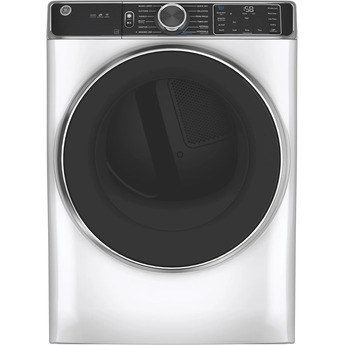 GE 7.8 cu.ft. White Gas Front Load Dryer with Steam - Energy Star