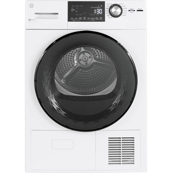 GE 24" White Front Load Ventless Dryer with Steam Cycle
