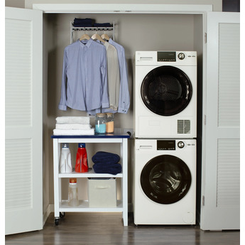 GE 24" White Front Load Ventless Dryer with Steam Cycle — thumbnail 12