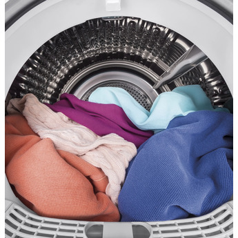 GE 24" White Front Load Ventless Dryer with Steam Cycle — thumbnail 2