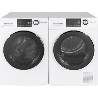 GE 24" White Front Load Ventless Dryer with Steam Cycle — thumbnail 8