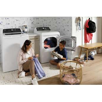 GE GTD58EBSVWS 27 Inch Electric Dryer with 7.4 cu. ft. Capacity — thumbnail 10