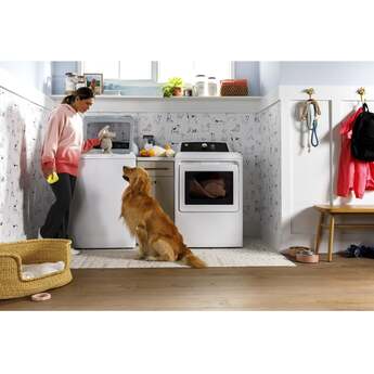 GE GTD58EBSVWS 27 Inch Electric Dryer with 7.4 cu. ft. Capacity — thumbnail 35