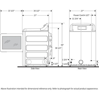 GE GTD58EBSVWS 27 Inch Electric Dryer with 7.4 cu. ft. Capacity — thumbnail 6