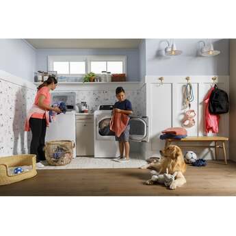GE GTD58EBSVWS 27 Inch Electric Dryer with 7.4 cu. ft. Capacity — thumbnail 8