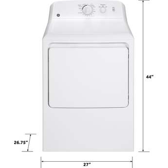 GE GTX22EASKWW 27 Inch Aluminized Alloy Drum Electric Dryer White — thumbnail 16