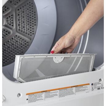 GE GTX22EASKWW 27 Inch Aluminized Alloy Drum Electric Dryer White — thumbnail 5