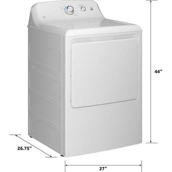 GE 6.2 Cu. Ft. White Electric Dryer — thumbnail 13