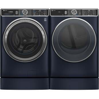 GE Profile 7.8 Cu. Ft. Stackable Smart Electric Dryer with Steam and Sanitize Cycle: Sapphire Blue — thumbnail 45