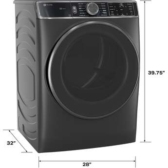 GE 28 Inch Smart Front Load Electric Dryer with 7.8 cu ft Capacity, Steam Sanitize, Washer Link, Adaptive My Settings, SmartHQ?, Stainless Steel Drum and Energy Star Certified: Black — thumbnail 29