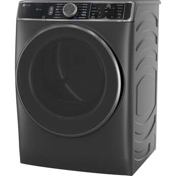 GE 28 Inch Smart Front Load Electric Dryer with 7.8 cu ft Capacity, Steam Sanitize, Washer Link, Adaptive My Settings, SmartHQ?, Stainless Steel Drum and Energy Star Certified: Black — thumbnail 34