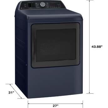 GE PTD80GBPTRS 27 Inch 7.4 Cu. Ft. Profile Dryer Sapphire Blue — thumbnail 8