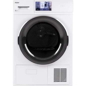 Haier 4.1 cu.ft. White Front Load Electric Dryer with Ventless Condenser