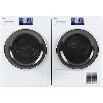 Haier 4.1 cu.ft. White Front Load Electric Dryer with Ventless Condenser — thumbnail 11
