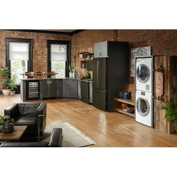 Haier 4.1 cu.ft. White Front Load Electric Dryer with Ventless Condenser — thumbnail 2