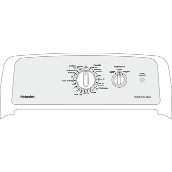 Hotpoint 6.2 Cu. Ft. White Gas Dryer — thumbnail 2