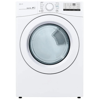LG 7.4 cu.ft. White Electric Front Load Dryer - Energy Star