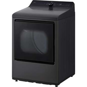 LG 27 Inch Rear Control Dryer with 7.3 cu ft Ultra Large Capacity, AI Sensor Dry™, Quiet Operation, Wrinkle Care, Electronic Controls, ThinQ UP™, FlowSense® Duct Clogging and Lint Filter Indicator: Platinum Black — thumbnail 17