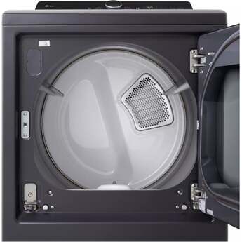LG 27 Inch Top Load Electric Dryer with 7.3 cu ft Capacity, EasyLoad™ Door, AI Sensor Dry™, Smart Pairing™, FlowSense®, Lint Filter Indicators and Energy Star Certified: Matte Black — thumbnail 16