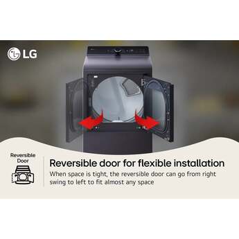LG 27 Inch Top Load Electric Dryer with 7.3 cu ft Capacity, EasyLoad™ Door, AI Sensor Dry™, Smart Pairing™, FlowSense®, Lint Filter Indicators and Energy Star Certified: Matte Black — thumbnail 21