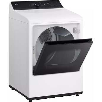 LG 27 Inch Top Load Electric Dryer with 7.3 cu ft Capacity, EasyLoad™ Door, AI Sensor Dry™, Smart Pairing™, FlowSense®, Lint Filter Indicators and Energy Star Certified: Alpine White — thumbnail 18