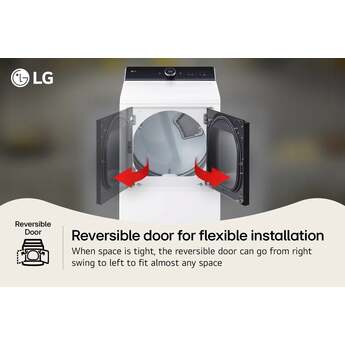 LG 27 Inch Top Load Dryer with 7.3 cu ft Capacity, EasyLoad™ Door, ThinQ®, TurboSteam™ Technology, FlowSense® Duct Clogging and Energy Star Certified: White — thumbnail 15