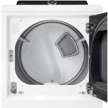 LG 27 Inch Top Load Dryer with 7.3 cu ft Capacity, EasyLoad™ Door, ThinQ®, TurboSteam™ Technology, FlowSense® Duct Clogging and Energy Star Certified: White — thumbnail 5
