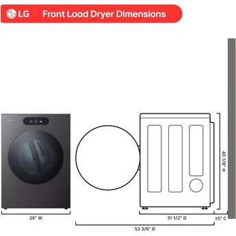 LG DLEX9900B 9.0 cu. ft. Mega Capacity Smart Front Load Electric Dryer Brushed Black Steel — thumbnail 8