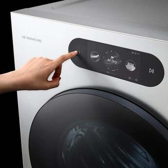 LG DLEX9900S 29 Inch Smart Dryer Brushed Platinum Steel — thumbnail 6