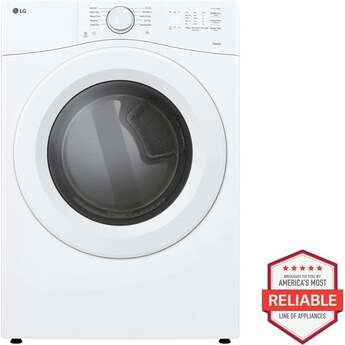 LG 7.4 cu. ft. Large Capacity Smart Front Gas Load Dryer with AI Sensor Dry: White