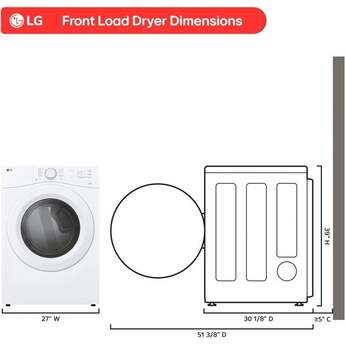 LG 7.4 cu. ft. Large Capacity Smart Front Gas Load Dryer with AI Sensor Dry: White — thumbnail 16