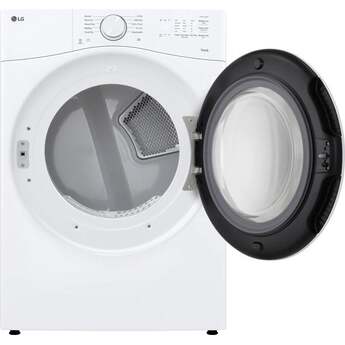 LG 7.4 cu. ft. Large Capacity Smart Front Gas Load Dryer with AI Sensor Dry: White — thumbnail 2