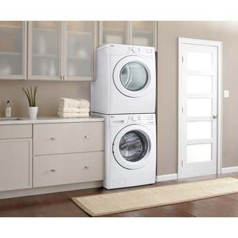 LG 7.4 cu. ft. Large Capacity Smart Front Gas Load Dryer with AI Sensor Dry: White — thumbnail 6