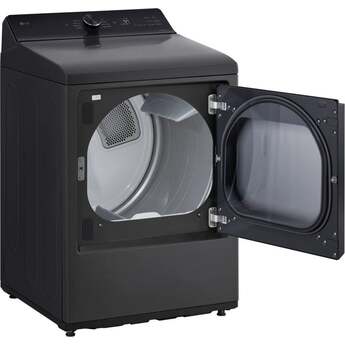 LG 27 Inch Rear Control Dryer with 7.3 cu ft Ultra Large Capacity, AI Sensor Dry™, Quiet Operation, Wrinkle Care, Electronic Controls, ThinQ UP™, FlowSense® Duct Clogging and Lint Filter Indicator: Platinum Black — thumbnail 15