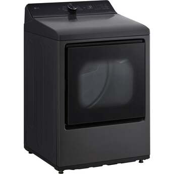 LG 27 Inch Rear Control Dryer with 7.3 cu ft Ultra Large Capacity, AI Sensor Dry™, Quiet Operation, Wrinkle Care, Electronic Controls, ThinQ UP™, FlowSense® Duct Clogging and Lint Filter Indicator: Platinum Black — thumbnail 16