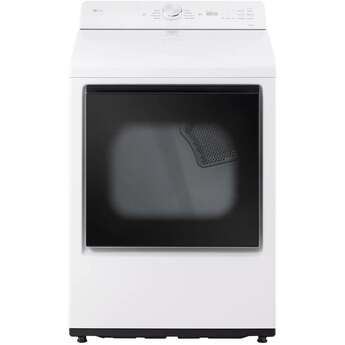 LG 7.3 Cu. Ft. Dryer, Wi-Fi, Easy Load, AI Sensor Dry: Alpine White